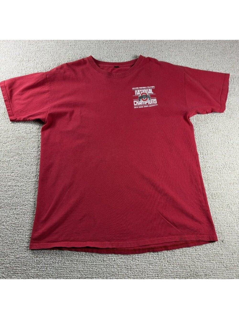 Ohio State Buckeyes 2014 National Champions T-Shirt Red Men’s Size Large